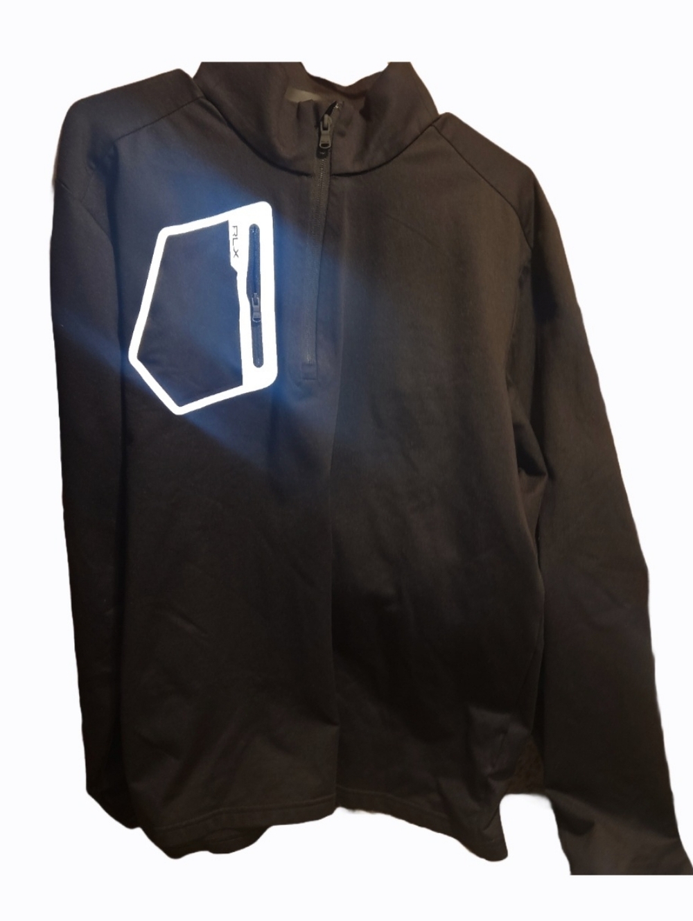 RLX Ralph Lauren, RLX SHIRT, LG Ralph Lauren RLX Black Shirt, Reflective Pocket